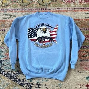 Vintage 90s Americade Lake George, New York Bald Eagle 1990s Crewneck Sweatshirt